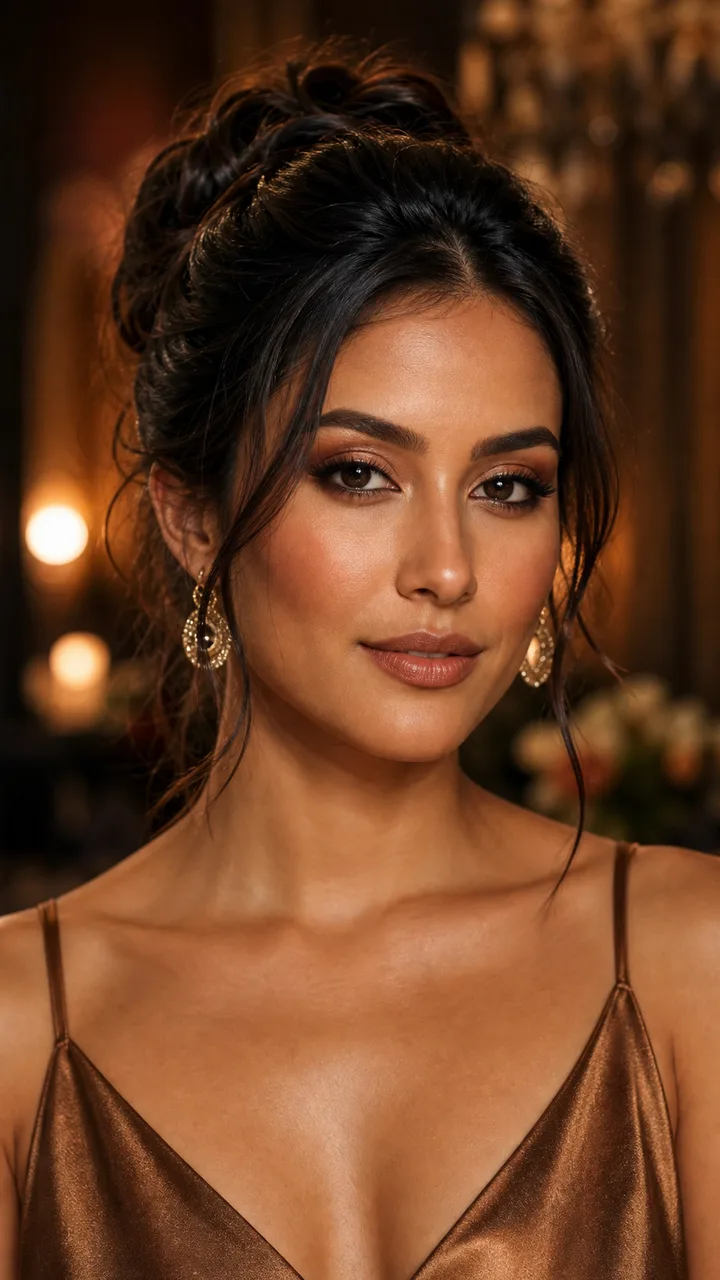Bronze Evening Glam makeup reference