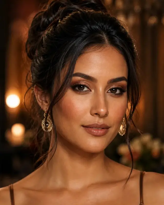 Bronze Evening Glam makeup reference