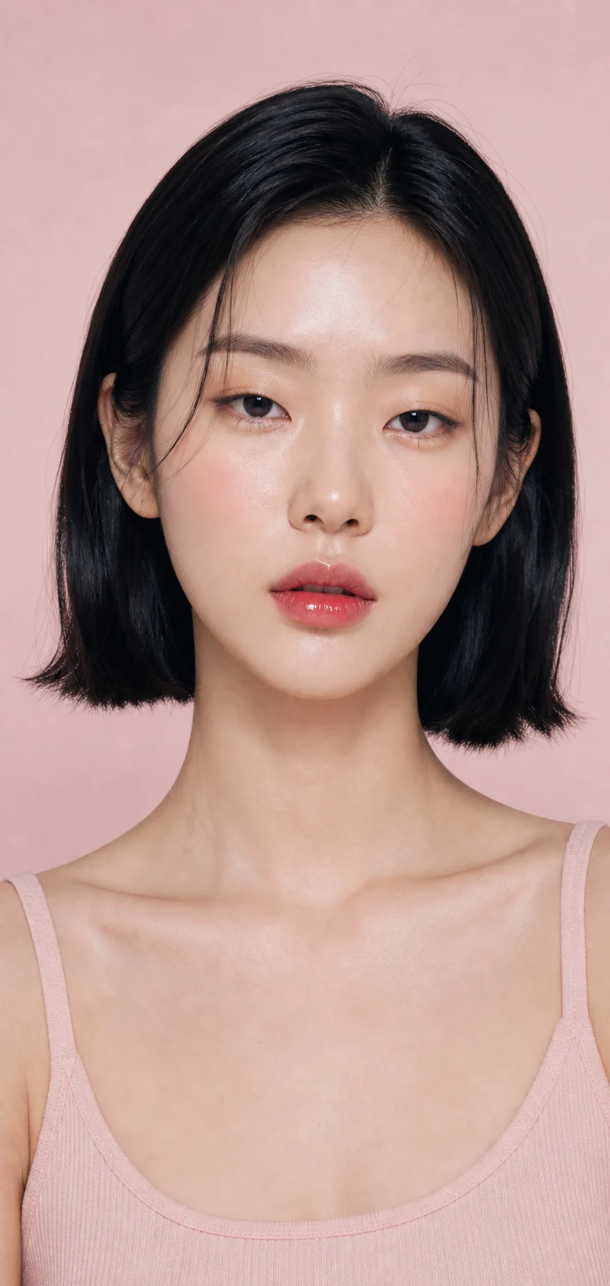 果冻唇妆妆容参考图